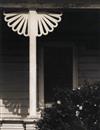 ADAMS, ANSEL (1902-1984) ""Mission San Xavier del Bac, Tucson, Arizona"" * Architectural detail * Porch column and rose bush.